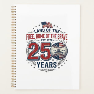 Baseball Patriotique 250 Ans Design de Chemise Vin