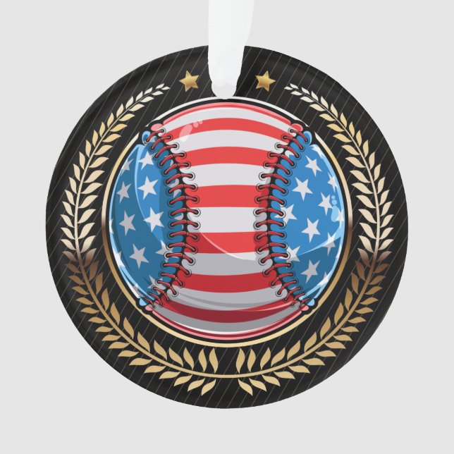 BASEBALL-PATRIOTISCHE ORNATION ORNAMENT (Vorderseite)