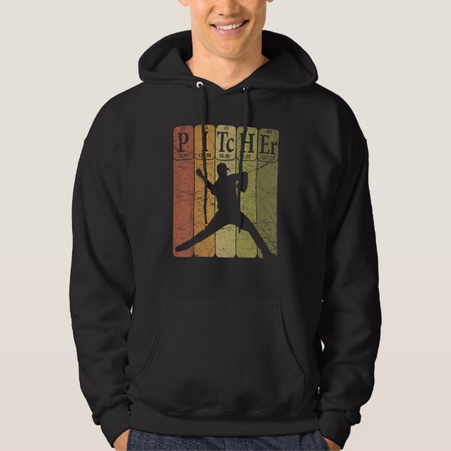 Baseball Periodic Table Elements Nerd Baseball Pit Hoodie (Vorderseite)