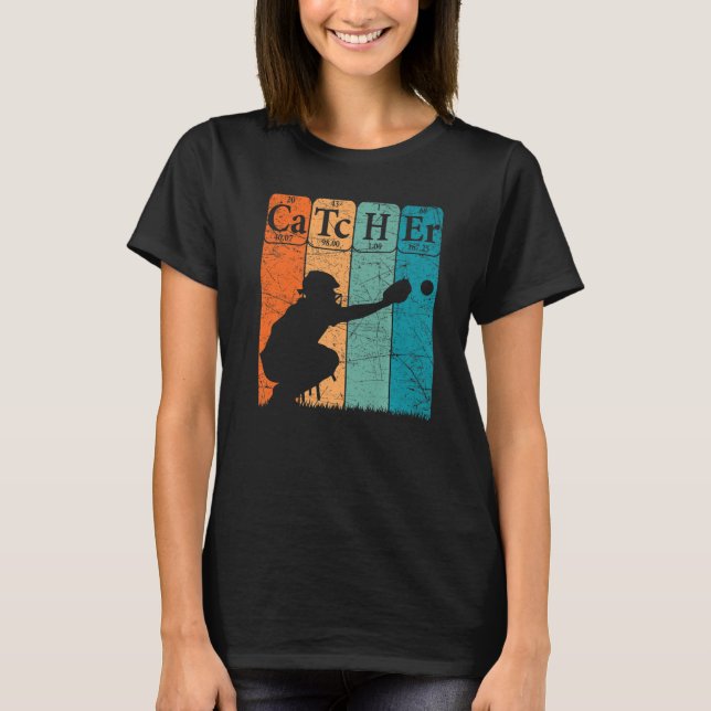Baseball-Periodische Tabellenelemente Nerd Basebal T-Shirt (Vorderseite)