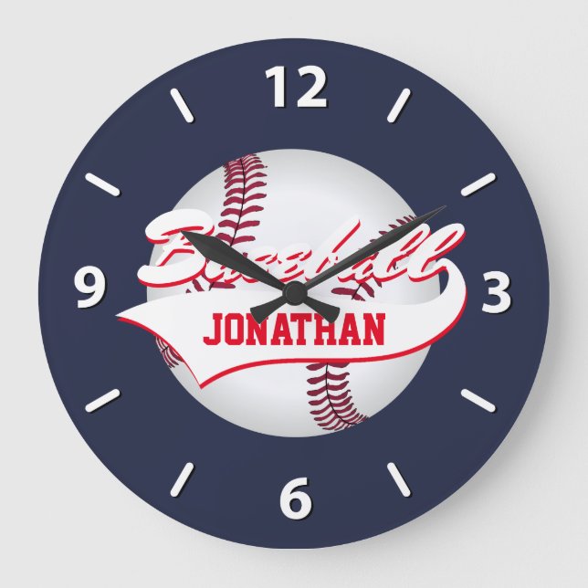 Baseball personalisieren große wanduhr (Vorderseite)