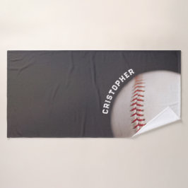 Baseball Personalisiert Badehandtuch