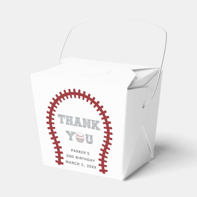 Baseball Personalisiert Birthday Danke Geschenkschachtel (Vorderseite)