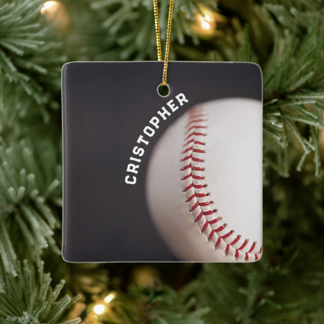 Baseball Personalisiert Keramikornament (Baum)