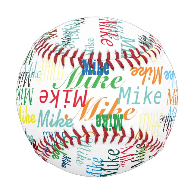 Baseball personalisiert mit seinem Namen (Vorderseite)