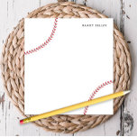 Baseball Personalisiert Notepad Notizblock<br><div class="desc">Dieses großartige Notizblock ist mit Baseballnähte in den Ecken ausgestattet. Verwenden Sie die Vorlage,  um die Personalisierung oben auf dem Notizblock hinzuzufügen.</div>