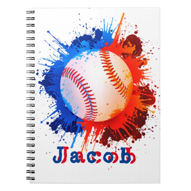 Baseball-personalisierte Notizblock (Vorderseite)