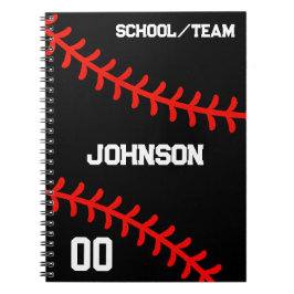 Baseball Personalisierter Mannschaftssport Notizblock