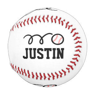 Baseball personnalisé avec logo de balle de dessin