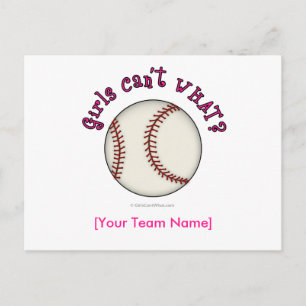 Baseball-Pink Postkarte