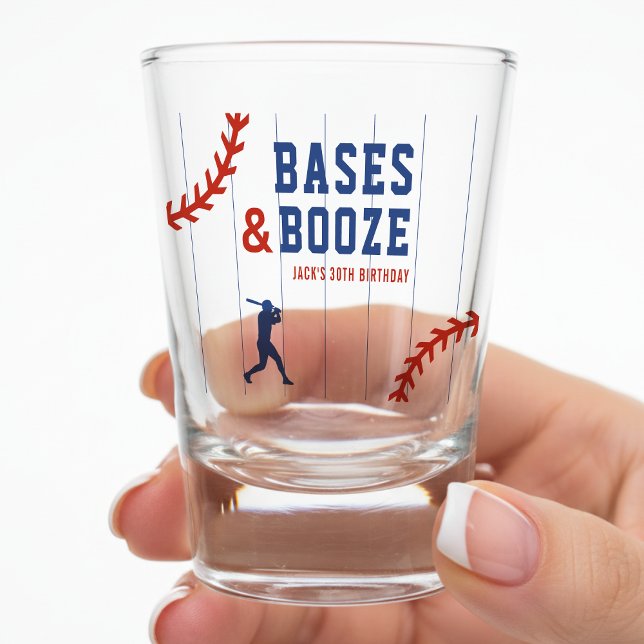 Baseball Pinstripe Sports Geburtstagsfeier Schnapsglas (Baseball Pinstripe Sports Birthday Party Shot Glass
)