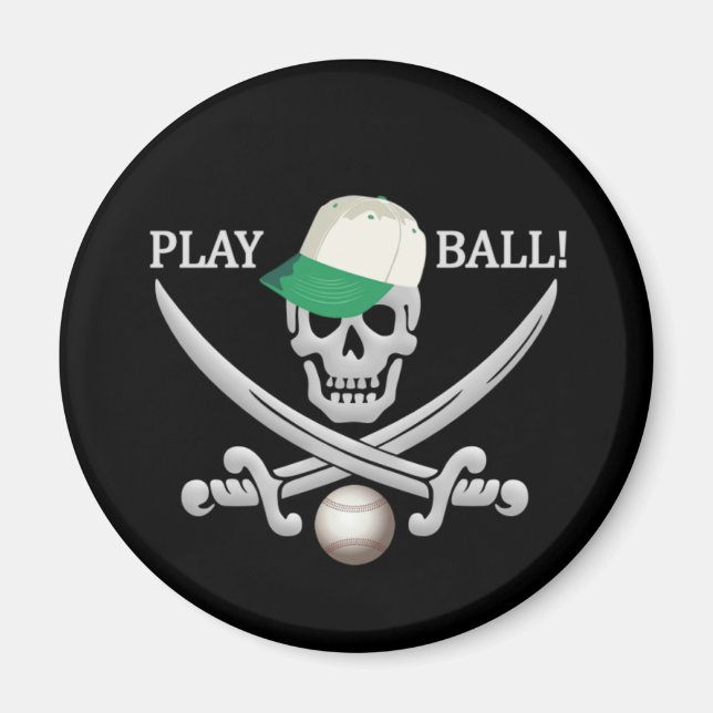 Baseball Pirate-Magnet Magnet (Vorne)