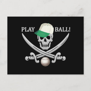 Baseball Pirate Postkarte