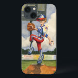Baseball Pitcher on Mound by Jay Throckmorton Case-Mate iPhone Hülle<br><div class="desc">Is it a curveball or a slider? Whatever it is it is coming right at you in this amazing piece by Jay Throckmorton. A baseball pitcher commands the mound, winding up to deliver a throw to the plate. Give this as a gift or hang it on your wall and enjoy...</div>