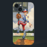Baseball Pitcher on Mound by Jay Throckmorton Case-Mate iPhone Hülle<br><div class="desc">Is it a curveball or a slider? Whatever it is it is coming right at you in this amazing piece by Jay Throckmorton. A baseball pitcher commands the mound, winding up to deliver a throw to the plate. Give this as a gift or hang it on your wall and enjoy...</div>
