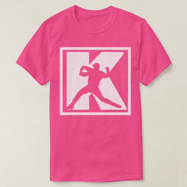 Baseball Pitcher Pitching K Baseballspass abbreche T-Shirt (Design vorne)