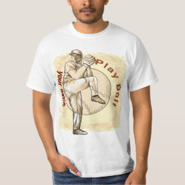 Baseball Pitcher spielen T-Shirt