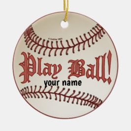 Baseball Play Ball Keramik Ornament