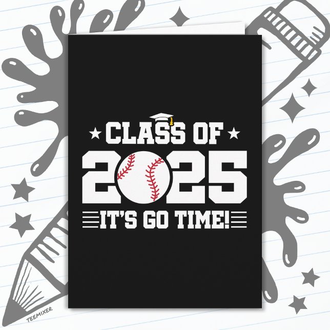 Baseball Player Abschluss Class of 2025 Senior Karte (Von Creator hochgeladen)