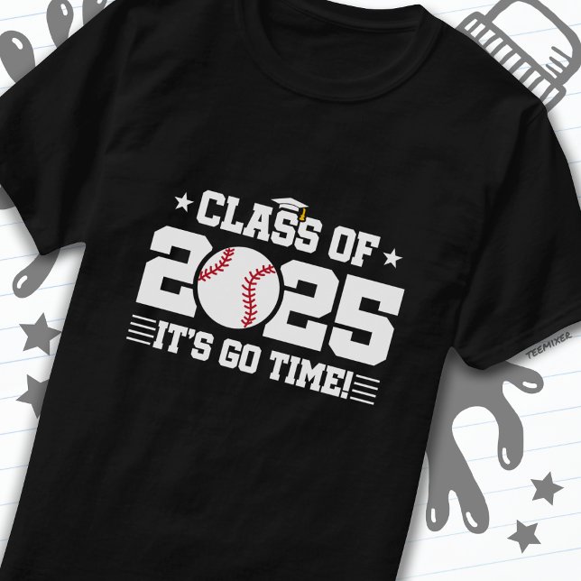 Baseball Player Abschluss Class of 2025 Senior T-Shirt (Von Creator hochgeladen)