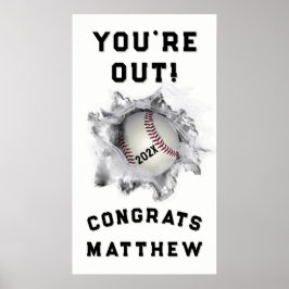 Baseball Player Abschluss Poster