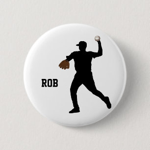 Baseball-Player-Abzeichen Button
