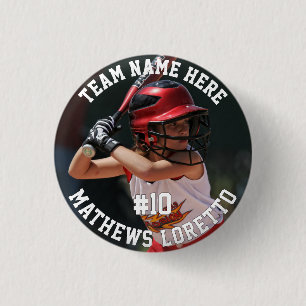 Baseball Player Add Name Number Team und Foto Button