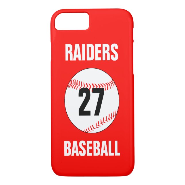 Baseball-Player - benutzerdefinierter Jersey-Numme Case-Mate iPhone Hülle (Rückseite)