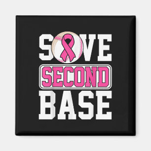 Baseball Player Breast Cancer Awaren der zweiten B Magnet