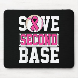 Baseball Player Breast Cancer Awaren der zweiten B Mousepad