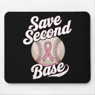 Baseball Player Breast Cancer Awaren der zweiten B Mousepad