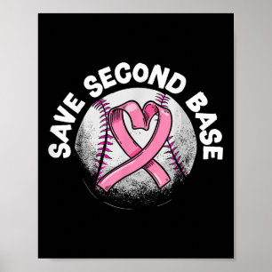 Baseball Player Breast Cancer Awaren der zweiten B Poster