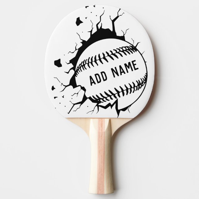 Baseball Player Coach - kühne moderne Zeichn Tischtennis Schläger (Vorderseite)