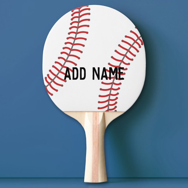 Baseball Player Coach - kühne moderne Zeichn Tischtennis Schläger (Custom Ping Pong Paddle with a Sports Theme)