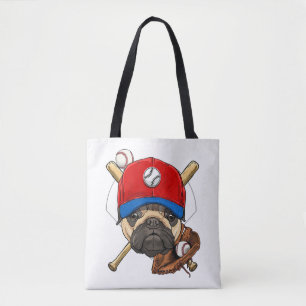 Baseball Player Coach Mops Dog Lover Mops Mama Tasche