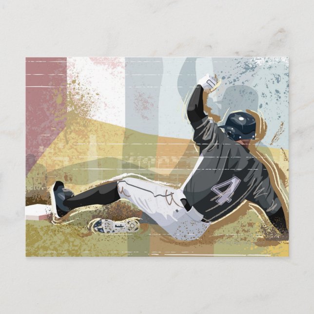 Baseball-Player-Folie 2 Postkarte (Vorderseite)