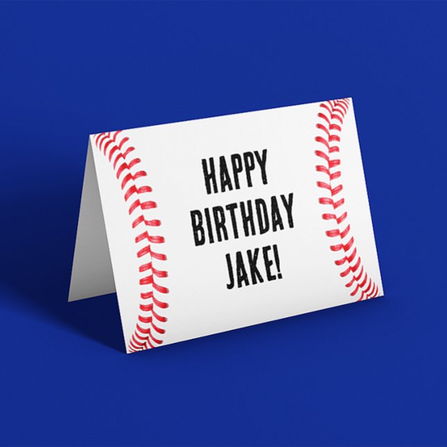 Baseball-Player-Geburtstagspartei-benutzerdefinier Karte (custom baseball birthday greeting card.)
