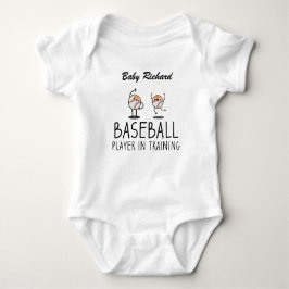 Baseball-Player im Training | Custom Baby Baseball Baby Strampler