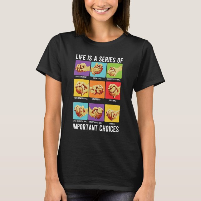 Baseball Player Life ist eine Reihe wichtiger Opti T-Shirt (Vorderseite)