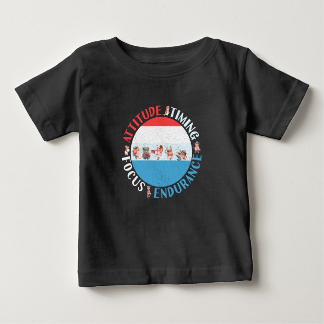 Baseball Player Mindset - Red White Blue Baby T-shirt (Vorderseite)