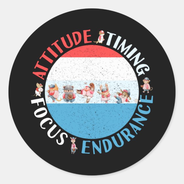 Baseball Player Mindset - Red White Blue Runder Aufkleber (Vorderseite)