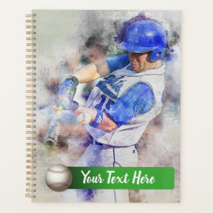 Baseball-Player mit Blue Uniform Planer