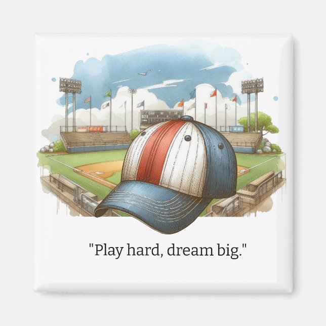 Baseball Player Motivation Magnet (Vorne)