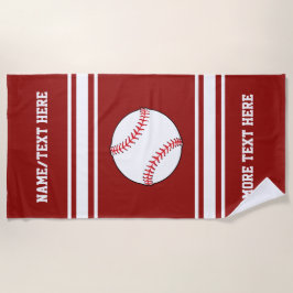 Baseball Player Name Team Club Name Custom Color Strandtuch