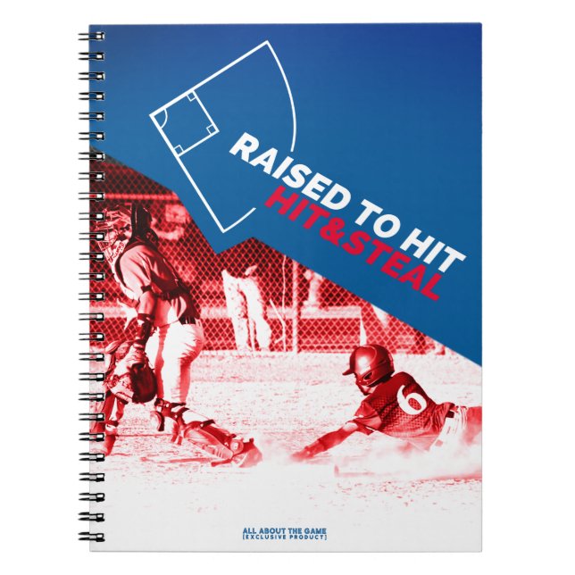 Baseball-Player-Notebook Notizblock (Vorderseite)