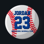 Baseball Player Number School Sportteam Button<br><div class="desc">Ein perfektes Button für Sportfans,  Athleten,  Spieler,  Trainer oder Kapitän des Baseballteams. Sie können die Formulierung so anpassen,  dass sie jedem Event mit diesem Sportthema gerecht wird,  sei es Geburtstag,  Meisterschaftsfeier oder Party.</div>