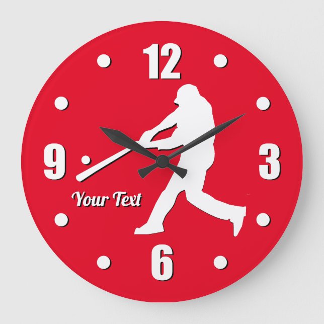 Baseball-Player personalisieren große Uhr (Vorderseite)