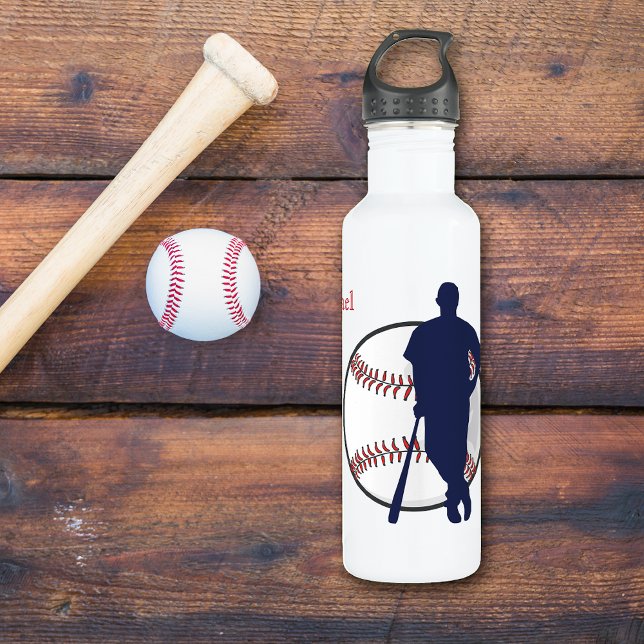 Baseball Player Personalisiert Edelstahlflasche (Von Creator hochgeladen)