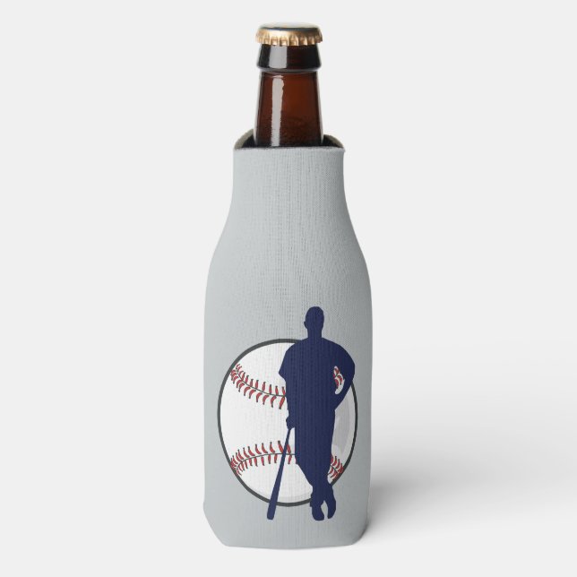 Baseball Player Personalisiert Flaschenkühler (Flaschenvorderseite)