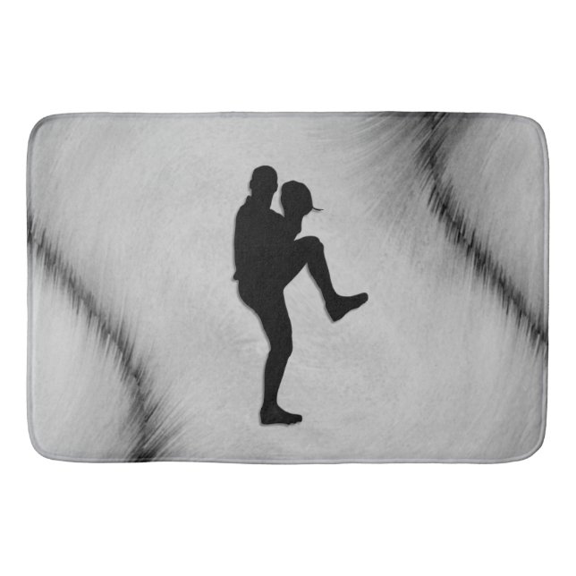 Baseball Player Pitcher Windup Badematte (Vorderseite)